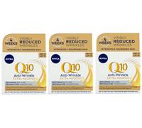 (3X) NIVEA Q10 POWER CREMA VISO GIORNO EXTRA NUTRIENTE ANTIRUGHE 3X50ML/3X1,7 oz