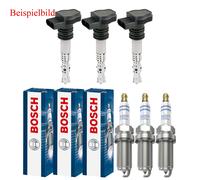 3x Nty Bobina + 3x Bosch Candela Doppio Platino per Opel Crossland X 75 1.2