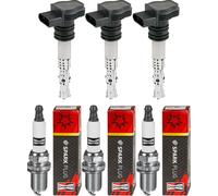3x Nty Bobina Accensione + Champion Candela di per VW Golf III 1H1 2.8 VR6 Vento