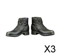 3X Nuove Scarpe Fatte A Mano Con Stivali Da Combattimento 1/6 Soldato Per Corpo
