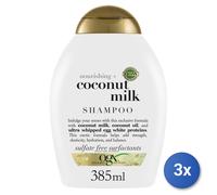 3x Ogx Shampoo 385 Ml. Coconut Milk
