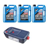 3x Olio Motore Liqui Moly Longtime High Tech 5W-30 da 5 litri + Serbatoio Rac...
