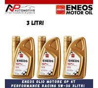 3X OLIO MOTORE SINTETICO PER MOTO ENEOS GP 4T PERFORMANCE RACING 5W30 1L LT