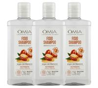 3x Omia Fisio Shampoo Capelli Secchi Biologico Con Argan 200ml