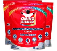 3x Omino Bianco Additivo Smacchiante Lavatrice 5 in 1 Idrocaps 3 x 10 Caps