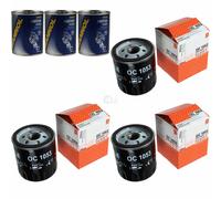 3X Original MAHLE / KNECHT Filtro Olio OC 1053 + 3X SCT Pulizia Motore