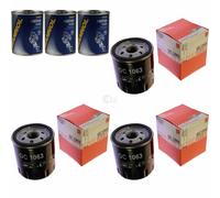 3X Original MAHLE / KNECHT Filtro Olio OC 1063 + 3X SCT Flush Motore