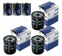 3X Original MAHLE / KNECHT Filtro Olio OC 25 + 3X SCT Flush Motore