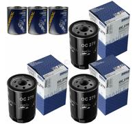 3X Original MAHLE / KNECHT Filtro Olio OC 279 + 3X SCT Flush Motore