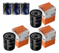 3X Original MAHLE / KNECHT Filtro Olio OC 298 + 3X SCT Pulizia Motore