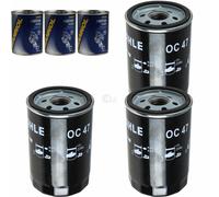 3X Original MAHLE / KNECHT Filtro Olio OC 47 + 3X SCT Flush Motore