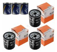 3X Original MAHLE / KNECHT Filtro Olio OC 473 + 3X SCT Pulizia Motore