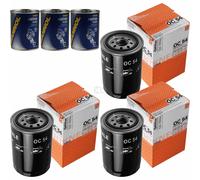 3X Original MAHLE / KNECHT Filtro Olio OC 54 + 3X SCT Pulizia Motore