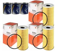 3X Original MAHLE / KNECHT Filtro Olio OX 128/1D + 3X SCT Flush Motore