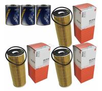 3X Original MAHLE / KNECHT Filtro Olio OX 133D + 3X SCT Flush Motore