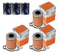 3X Original MAHLE / KNECHT Filtro Olio OX 151D + 3X SCT Flush Motore