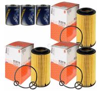 3X Original MAHLE / KNECHT Filtro Olio OX 153/7D2 + 3X SCT Flush Motore