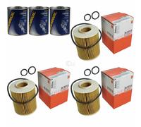 3X Original MAHLE / KNECHT Filtro Olio OX 163/4D + 3X SCT Flush Motore