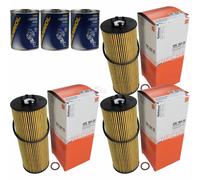 3X Original MAHLE / KNECHT Filtro Olio OX 164D + 3X SCT Flush Motore