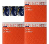 3X Original MAHLE / KNECHT Filtro Olio OX 171/16D + 3X SCT Pulizia Motore