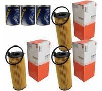 3X Original MAHLE / KNECHT Filtro Olio OX 196/1D + 3X SCT Pulizia Motore