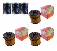 3X Original MAHLE / KNECHT Filtro Olio OX 210D + 3X SCT Flush Motore