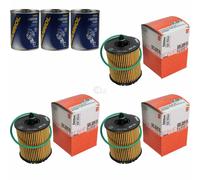 3X Original MAHLE / KNECHT Filtro Olio OX 258D + 3X SCT Pulizia Motore