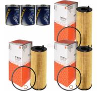 3X Original MAHLE / KNECHT Filtro Olio OX 361/4D + 3X SCT Flush Motore