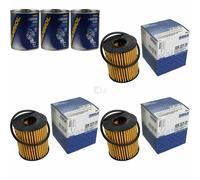 3X Original MAHLE / KNECHT Filtro Olio OX 371D + 3X SCT Flush Motore
