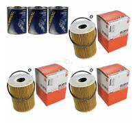 3X Original MAHLE / KNECHT Filtro Olio OX 380D + 3X SCT Flush Motore
