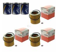 3X Original MAHLE / KNECHT Filtro Olio OX 387D + 3X SCT Pulizia Motore