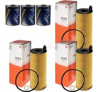 3X Original MAHLE / KNECHT Filtro Olio OX 404D + 3X SCT Flush Motore
