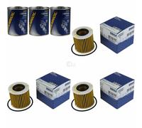 3X Original MAHLE / KNECHT Filtro Olio OX 414D2 + 3X SCT Pulizia Motore