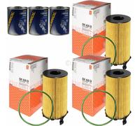 3X Original MAHLE / KNECHT Filtro Olio OX 420D + 3X SCT Flush Motore