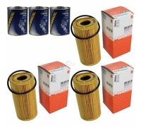 3X Original MAHLE / KNECHT Filtro Olio OX 441D + 3X SCT Flush Motore