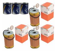 3X Original MAHLE / KNECHT Filtro Olio OX 47D + 3X SCT Pulizia Motore