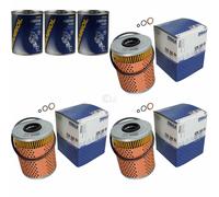 3X Original MAHLE / KNECHT Filtro Olio OX 68D + 3X SCT Flush Motore