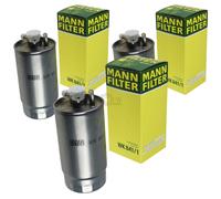 3X Original MANN-FILTER Filtro Carburante WK 841/1