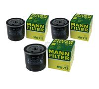 3X Original MANN-FILTER Filtro Olio MW 712