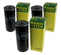 3X Original MANN-FILTER Filtro Olio W 735/1