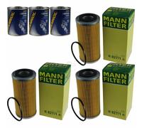 3X Original MANN Filtro Olio H 827/1 N + 3X SCT Flush Motore