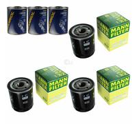3X Original MANN Filtro Olio W 67 + 3X SCT Flush Motore