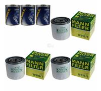 3X Original MANN Filtro Olio W 916/1 + 3X SCT Flush Motore