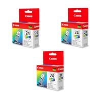 3x Originale Canon Inchiostro Cartuccia BCI-24 di Colore per I 250 350 450 Pixma