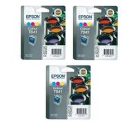 3x Originale Epson T041 Inchiostro Cartuccia per Stylus C62 CX3200 CDP2500