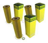 3x Originale MANN-FILTER Filtro Olio HU 1077/1 z Filtro Olio