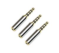 3X Oro 3,5 mm Maschio A 2.5mm Femmina Plug Stereo Auricolare Jack Audio Adapter Converter
