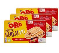 3X Oro Saiwa Vitasnella Cereal Yo Biscotti ai Cereali Integrali con Yogurt e Frutti Rossi 253g [3 Confezioni]