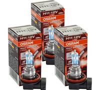 3X OSRAM NIGHT BREAKER LASER H11 Next Generation 3200 K 1350 lm