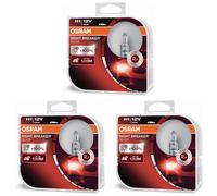 3X OSRAM NIGHT BREAKER SILVER H1 DuoBox 3200 K 1550 Lm Lampadina